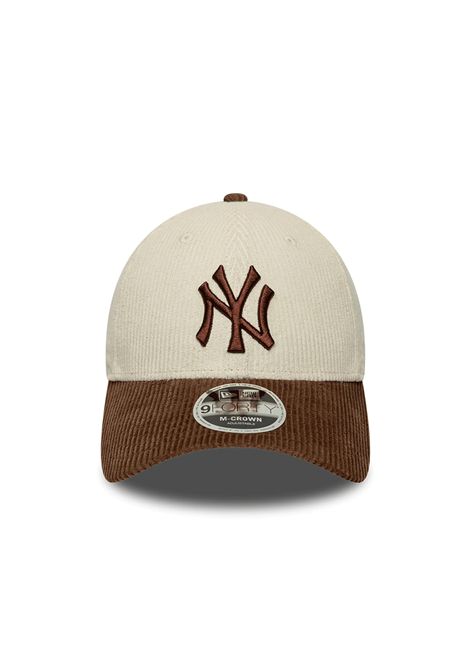 New Era 9FORTY New York Yankees MLB Cord M-Crown Cream Brown Adjustable CapUnisex NEW ERA | Caps | 60915868-